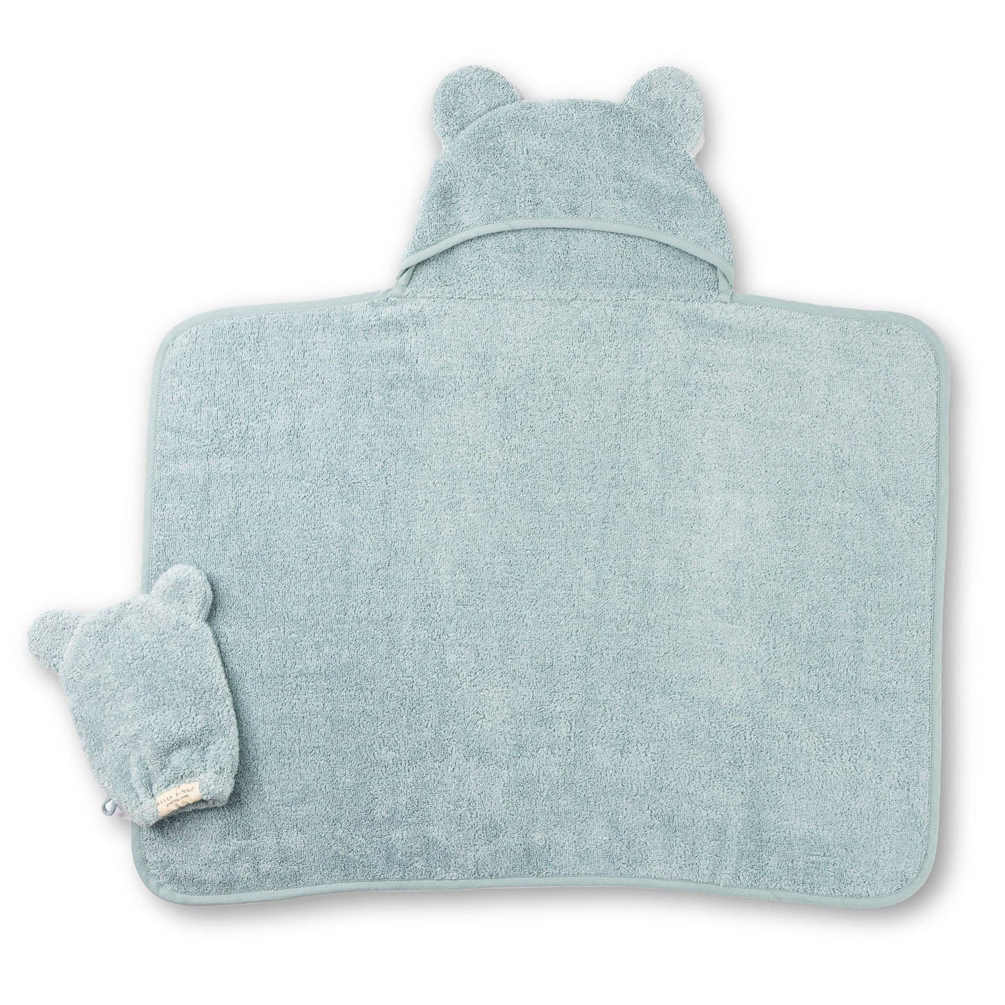 Hooded Towel + Wash Mitt Set - Fog