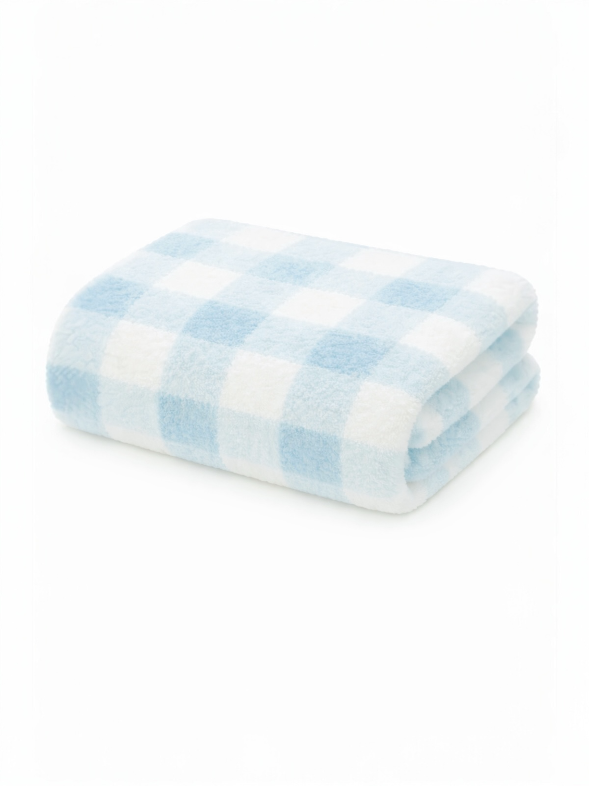 Phufy® Bliss Gingham Blanket, Cloud Blue