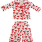 Red Bows / Organic Pointelle Lounge Set