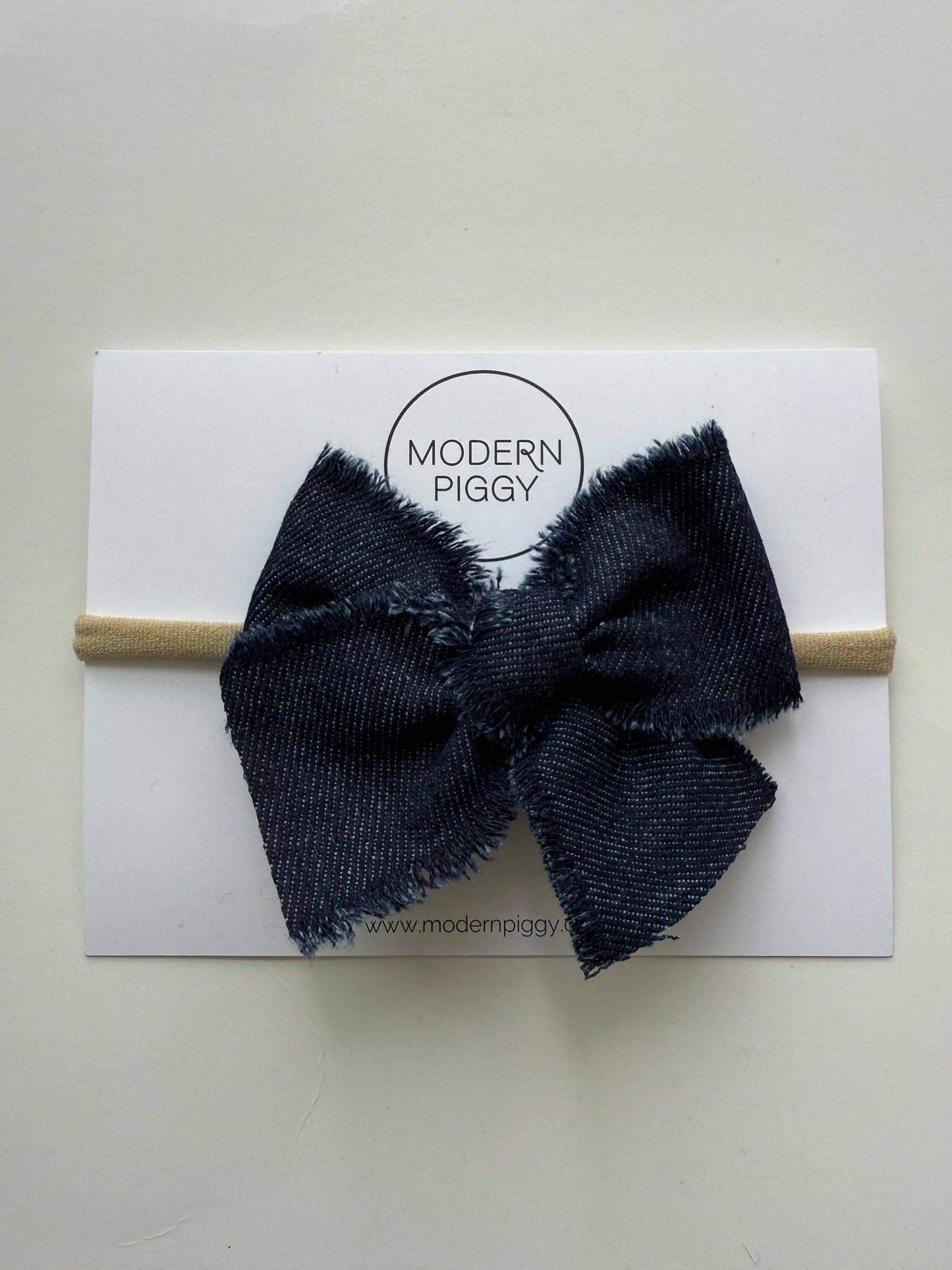 Midnight Denim | Ribbon Bow