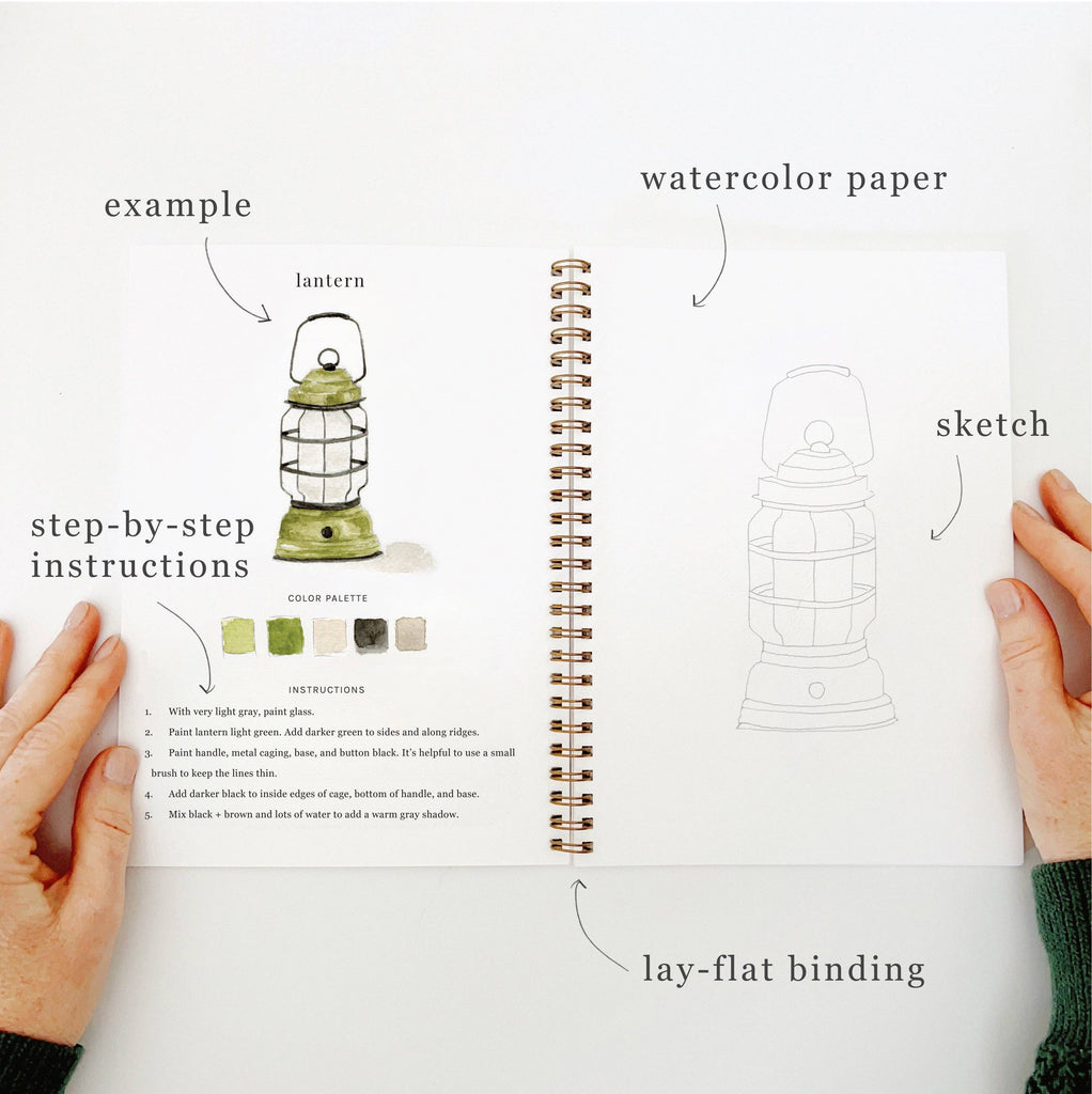 Camping - Watercolor Workbook