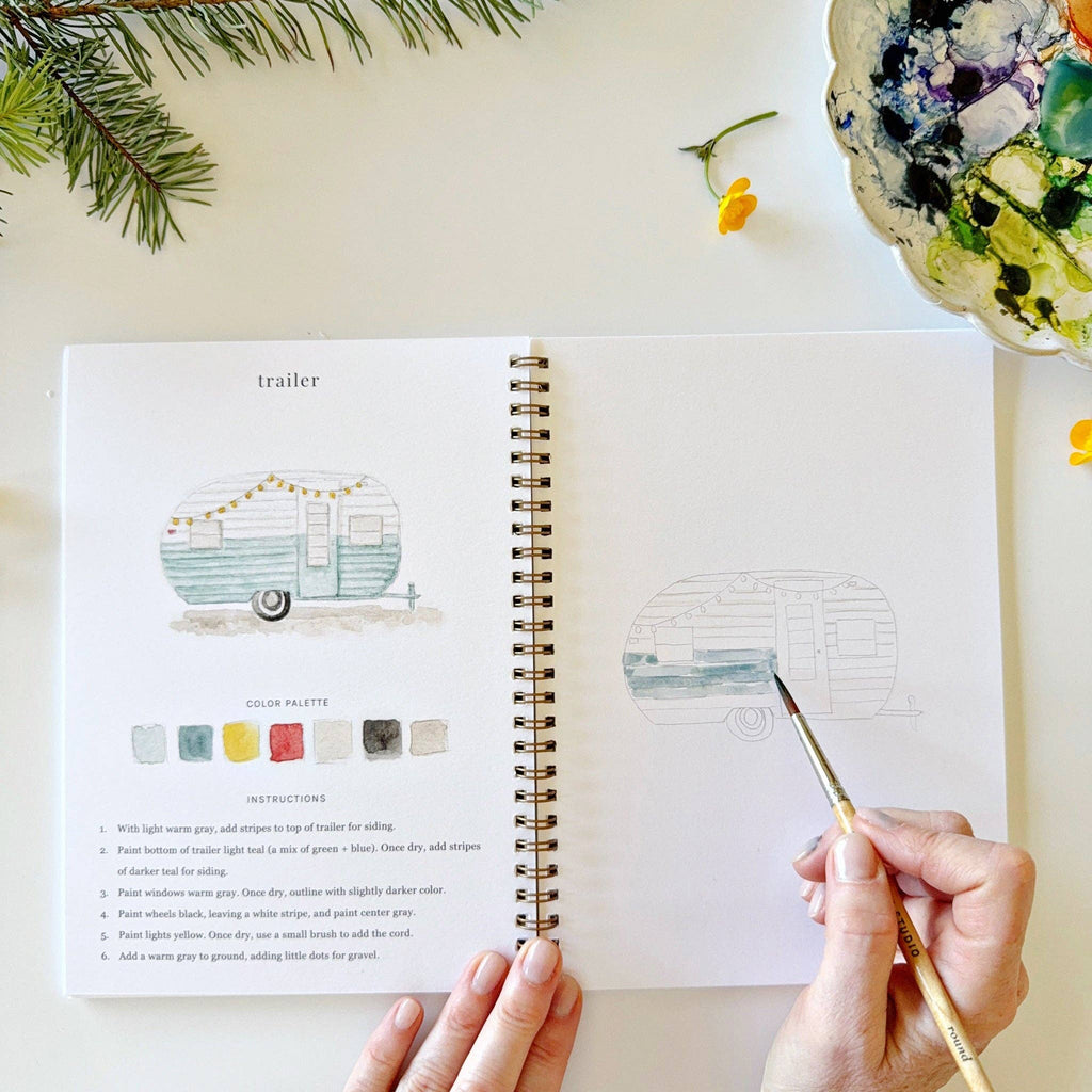 Camping - Watercolor Workbook