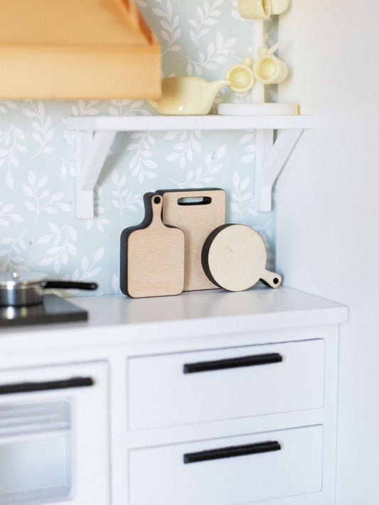 Macy Mae Dollhouse Designs - Dollhouse Kitchen Cutting Boards Charcuterie | Set of 3