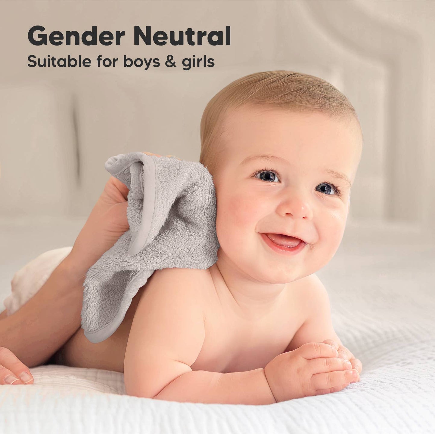 6-Pack Baby Wash Cloths - Heather