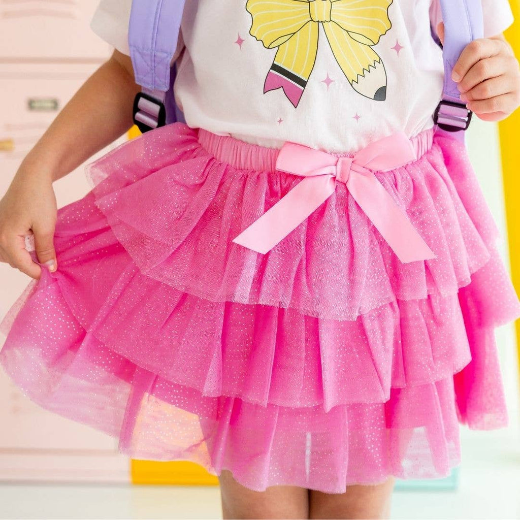 Raspberry Bow Tiered Tutu