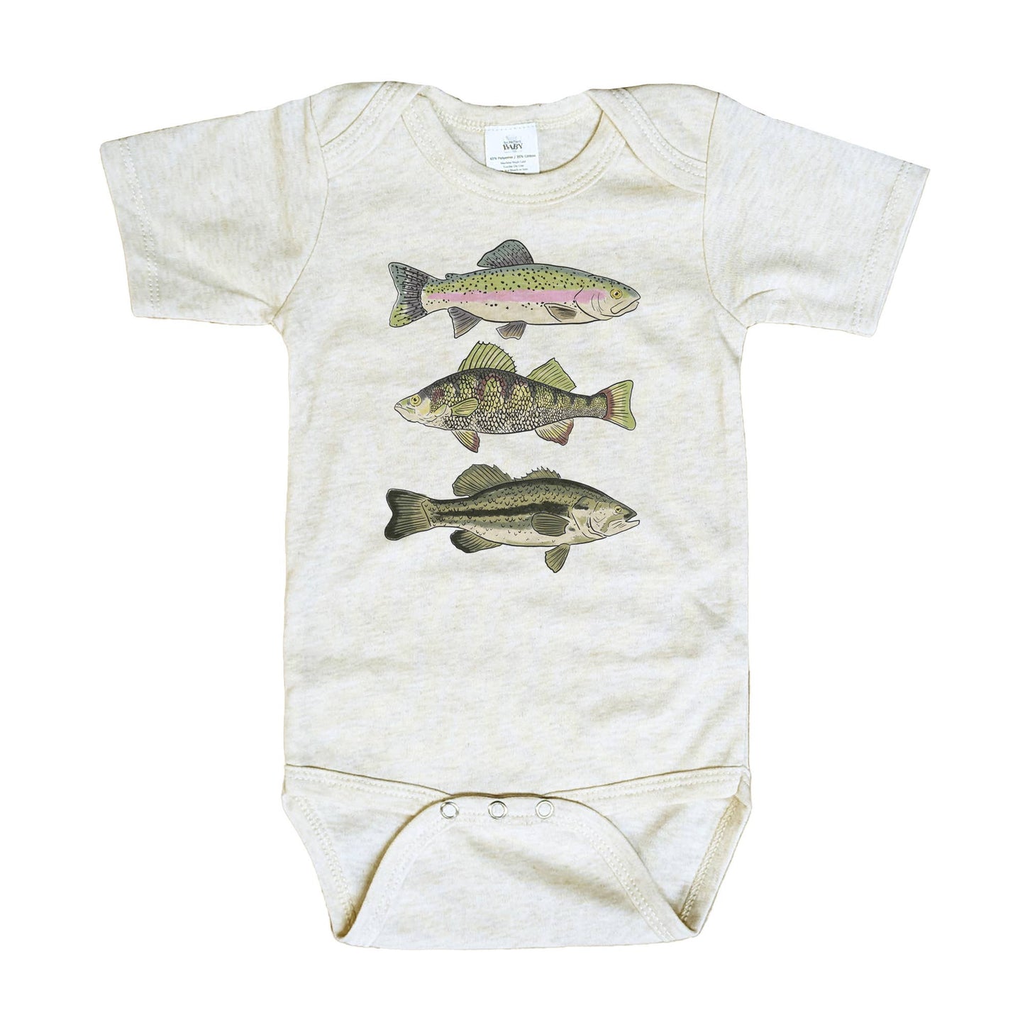 Three Fish Baby Bodysuit
