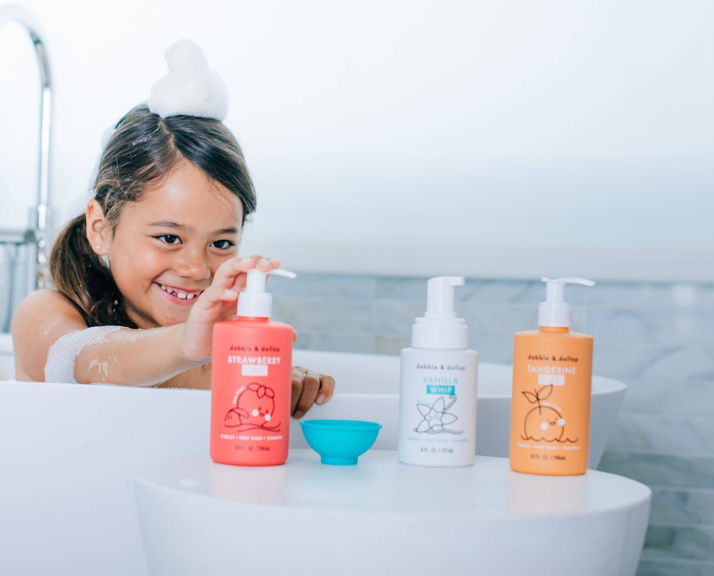 Dabble & Dollop - Tear-Free Strawberry Shampoo & Body Wash