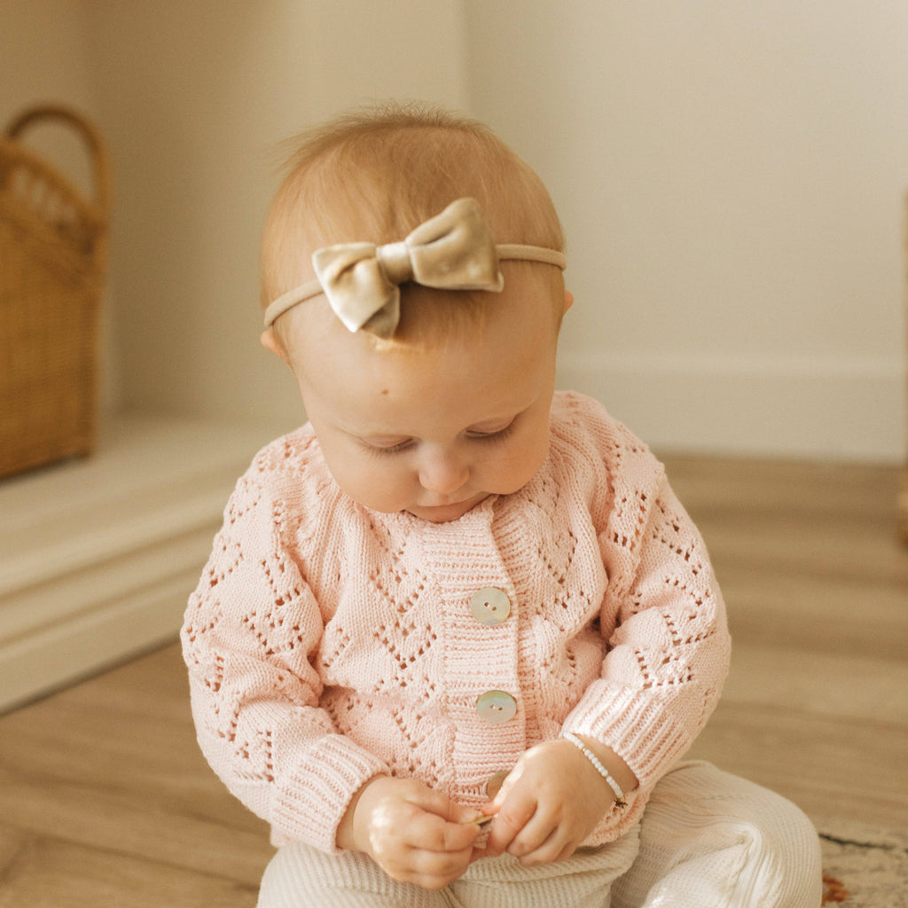 Heart Lace Blush - Valentine Cardigan Sweater