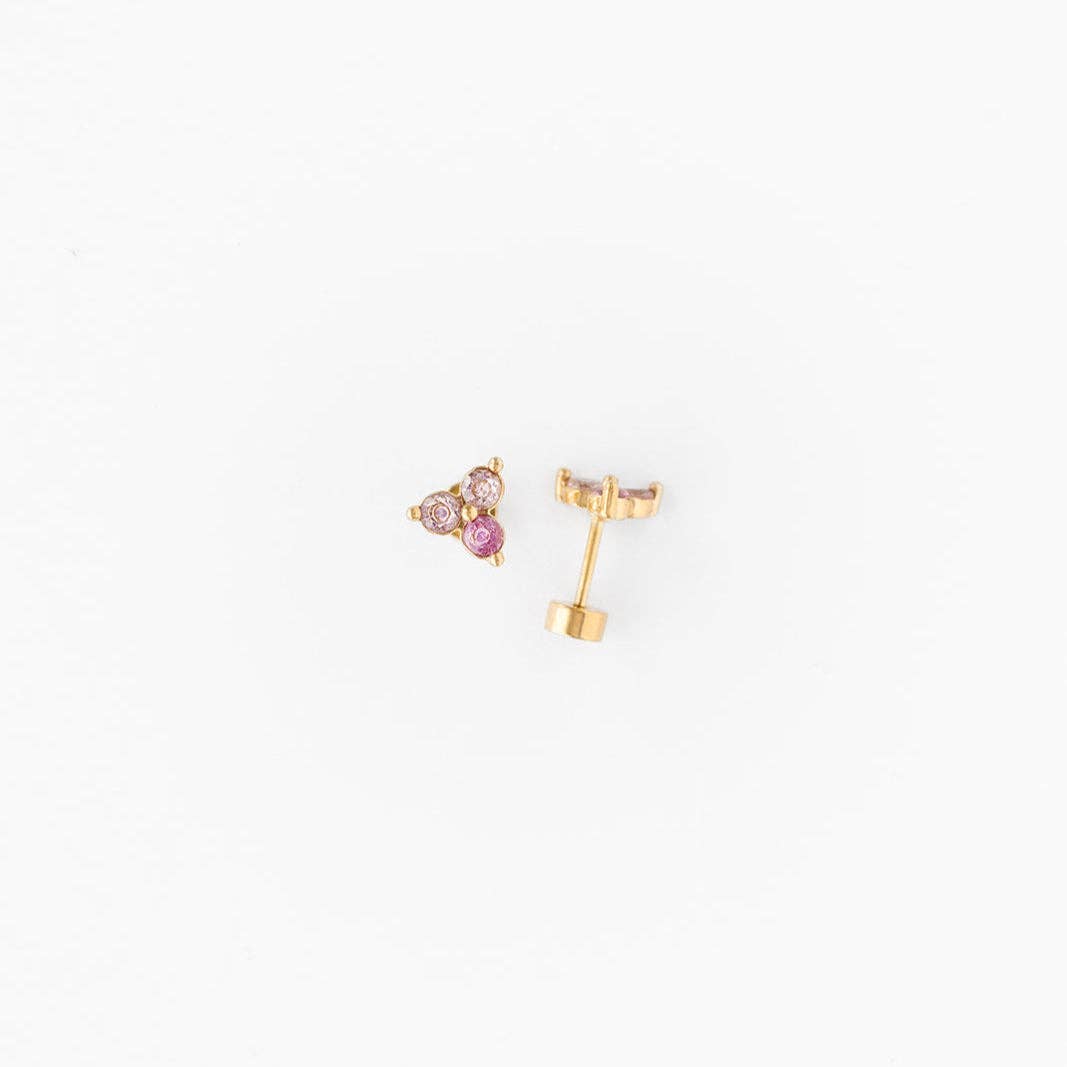 Ombré Gem Screw-Back Earrings