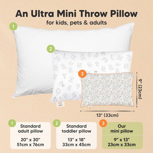 9X13 Mini Toddler Pillow W/ Pillowcase - Prairie
