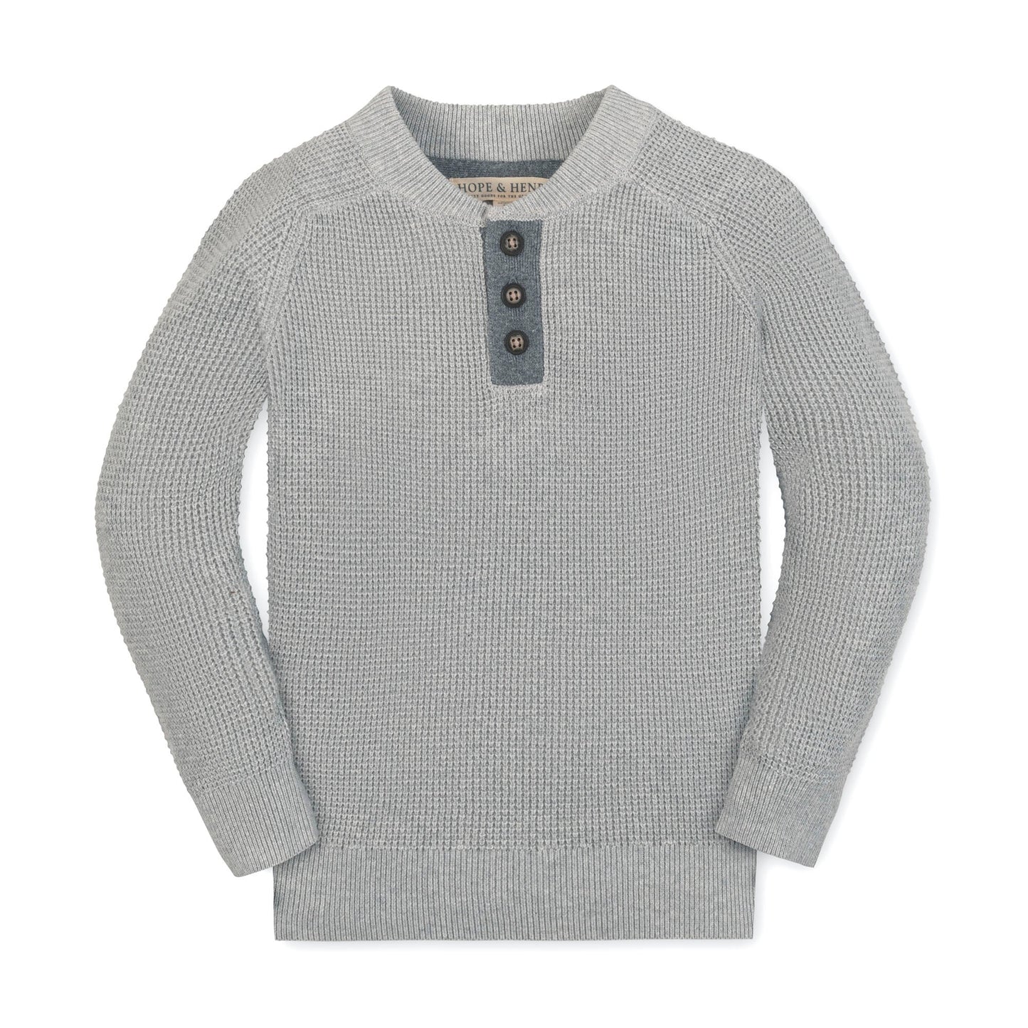 Organic Gray Sweater Henley