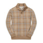 Organic Plaid Mock Neck Sweater
