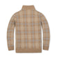 Organic Plaid Mock Neck Sweater