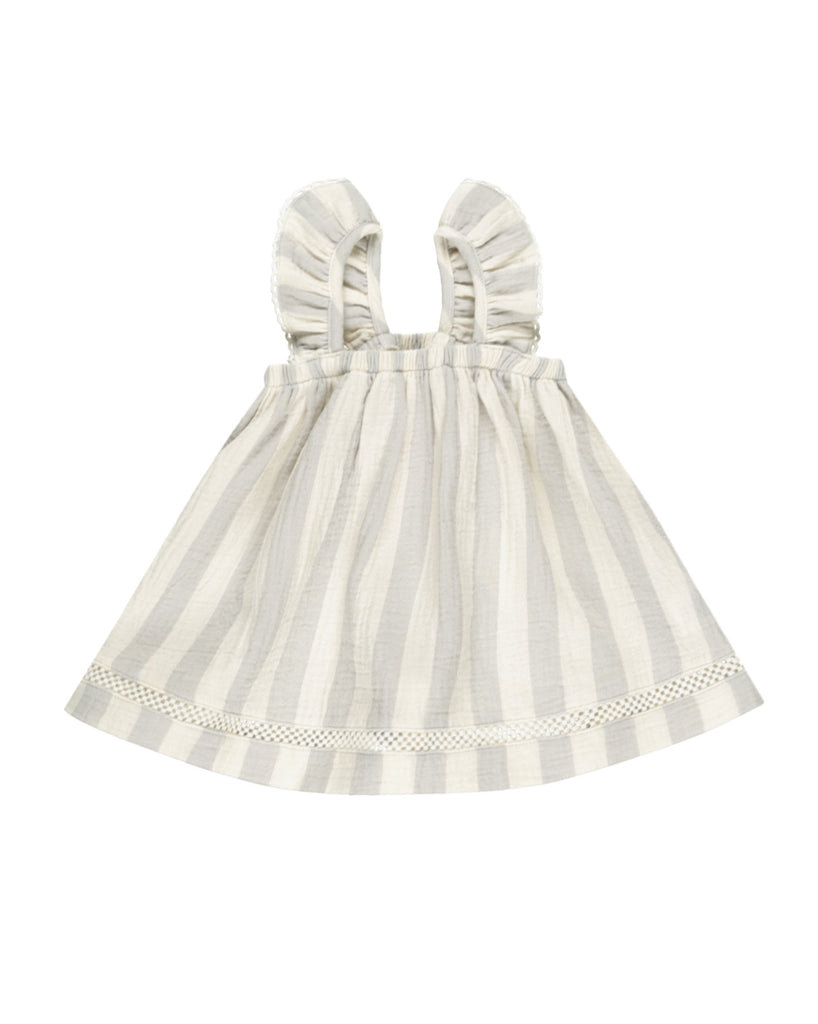 Ruffled Tank Dress - Sky Stripe