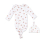 Mini Footballs Knotted Gown & Knotted Hat Set