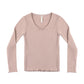 Ribbed Long Sleeve Rosewood