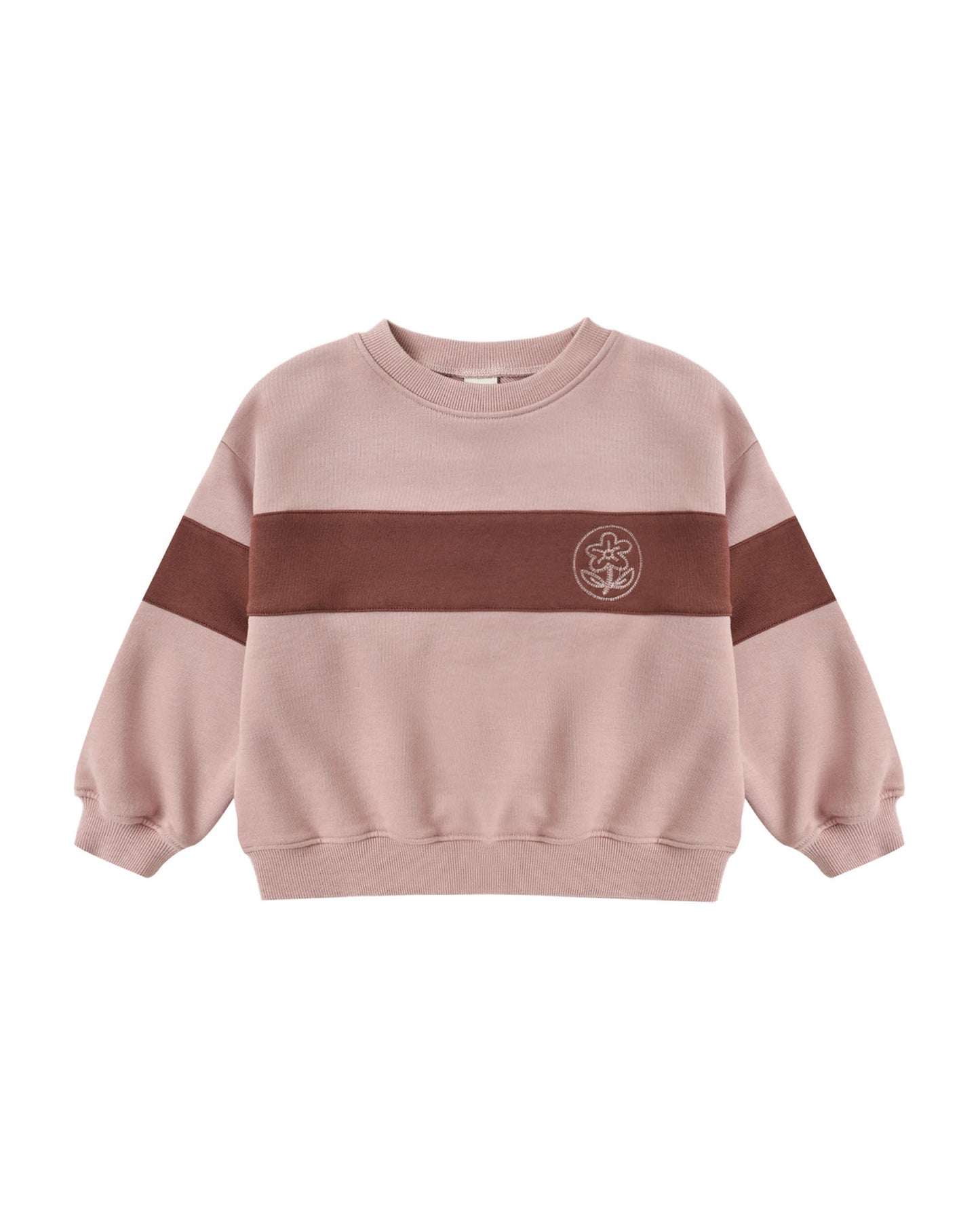 Panel Stripe Sweatshirt Rosewood