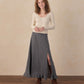 Women's Button Slit Skirt- Heart
