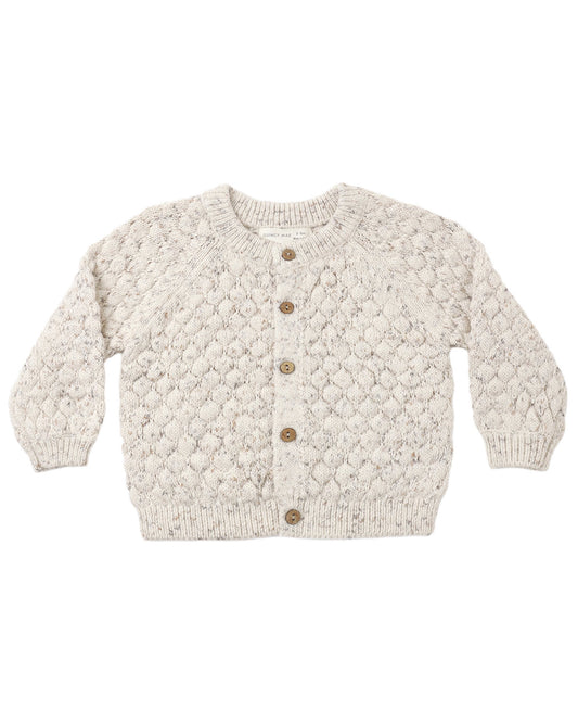 Bubble Knit Cardigan- Natural Confetti