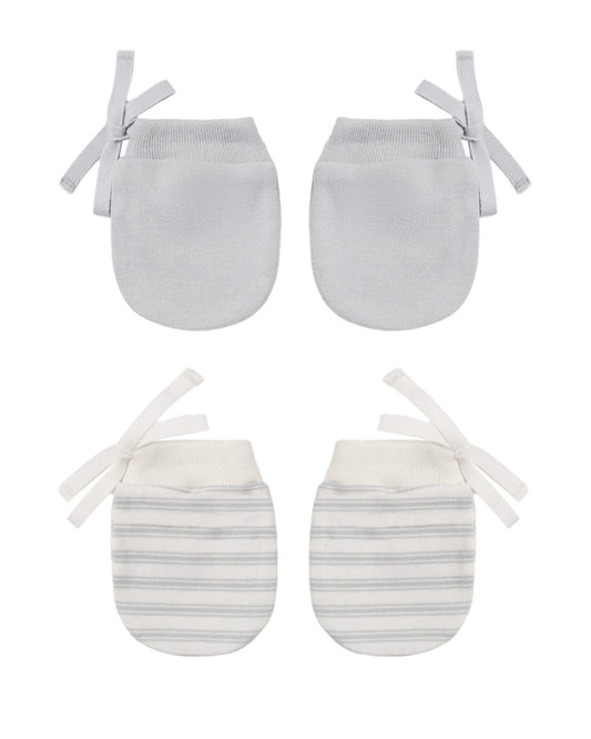 No Scratch Mittens Set- Cloud