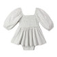 Lainey Romper- Cloud Stripe