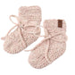 Knit Booties- Dusty Rose Speckle