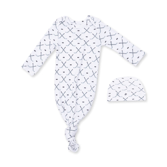 Simple Hockey Knotted Gown & Knotted Hat Set