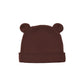 Baby Bear Beanie- Black Cherry