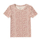 Ribbed Basic Tee Pink Leopard