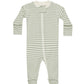 Zip Long Sleeve Sleeper Footie - Sage Stripe