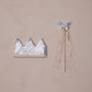 Crown + Wand - Silver Sequin