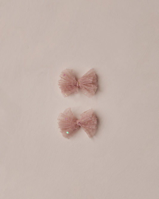 Flutter Tulle Clips - Rose
