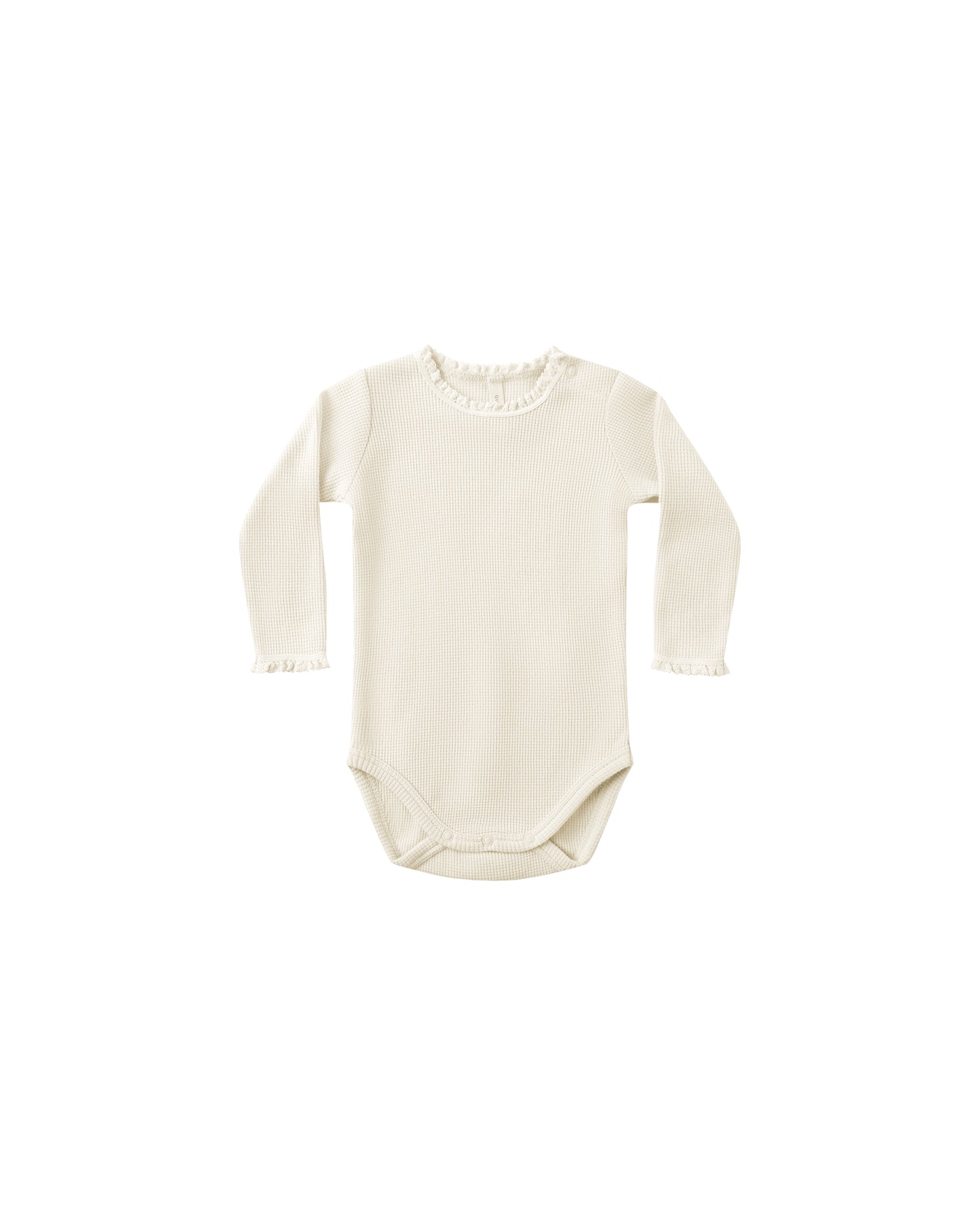Waffle Long Sleeve Bodysuit - Natural