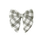 Plaid bow on a white background