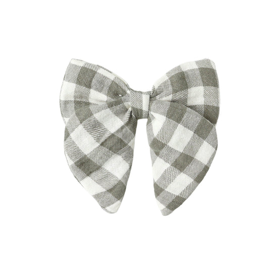Plaid bow on a white background