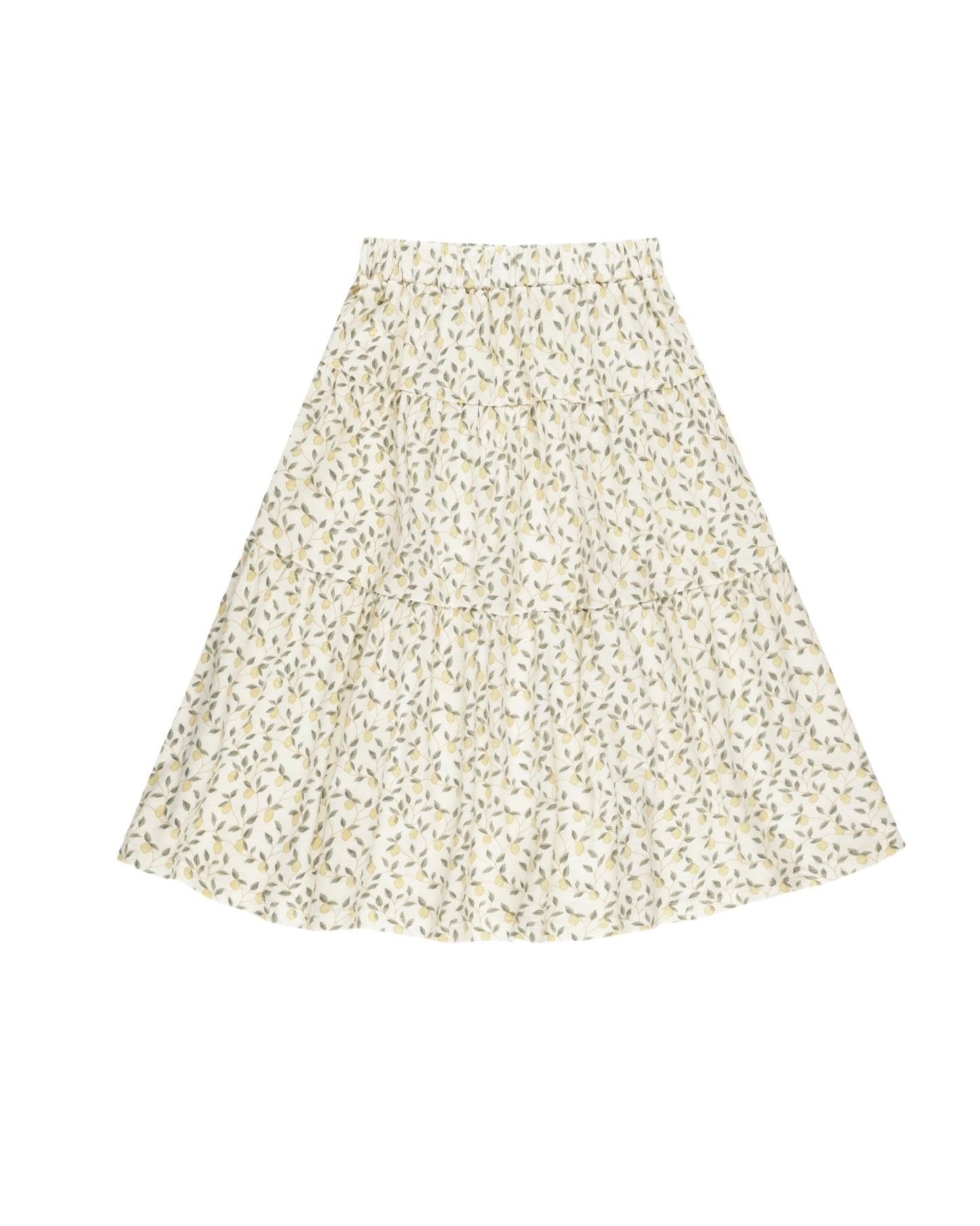 Tiered Midi Skirt- Lemons