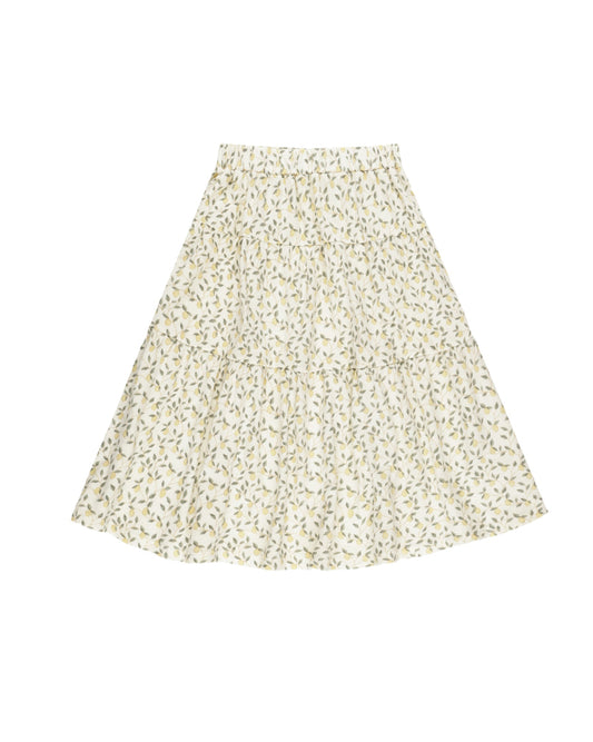 Tiered Midi Skirt- Lemons