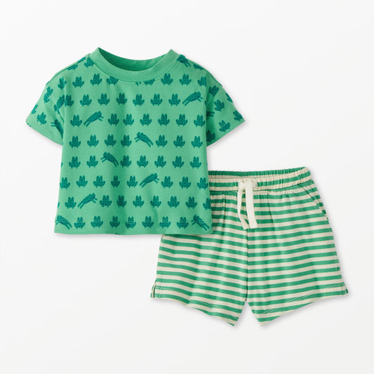 Mini Ribbit Playtime Shorts Set