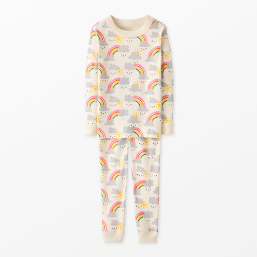 Rainbows Organic Long John Pajama Set