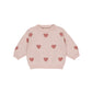 Heart Knit Sweater - Bubblegum