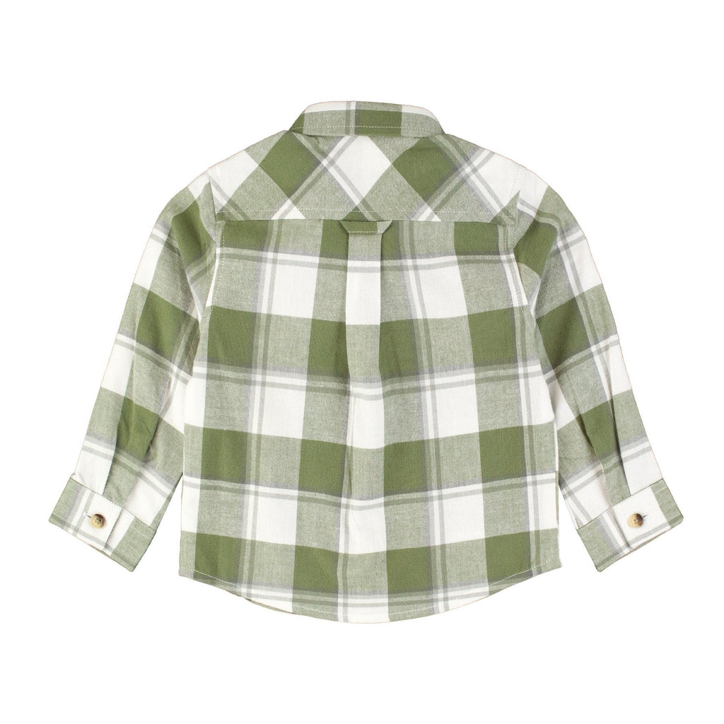 Dusty Olive Plaid Flannel