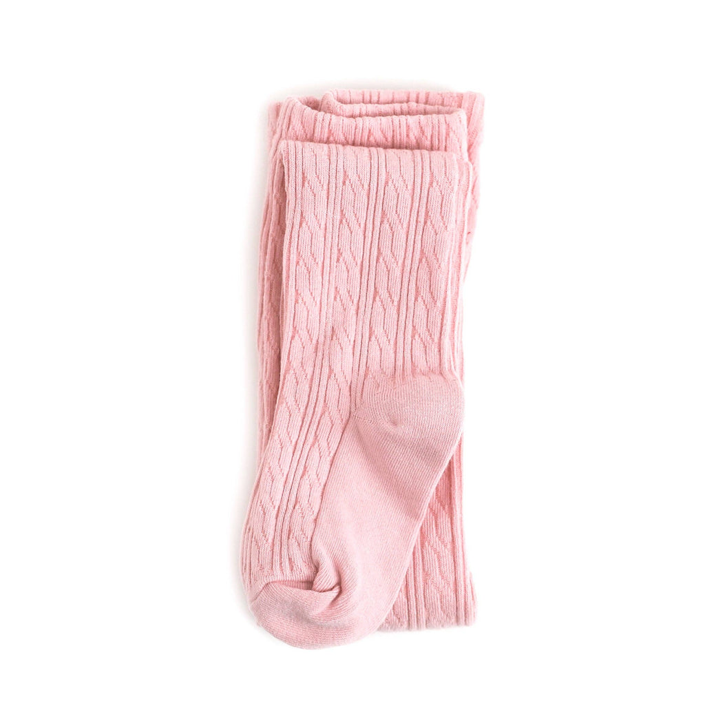 Little Stocking Co. - Quartz Pink Cable Knit Tights