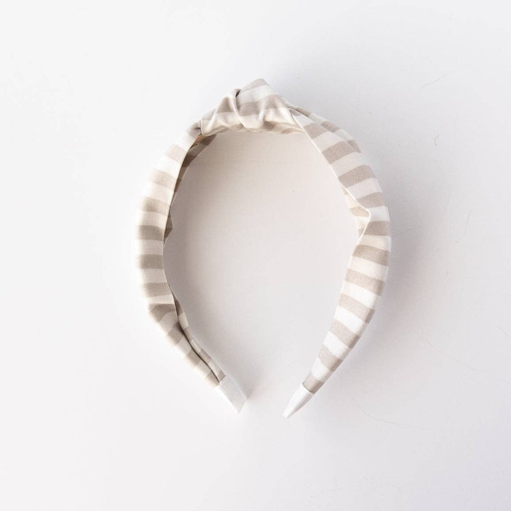 Latte Stripe | Knotted Headband