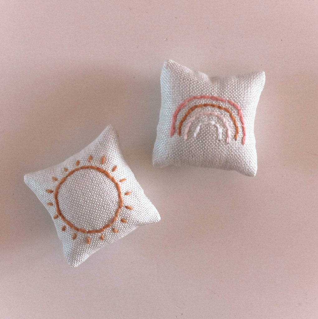 Macy Mae Dollhouse Designs - Dollhouse Rainbow + Sunshine Pillow Set