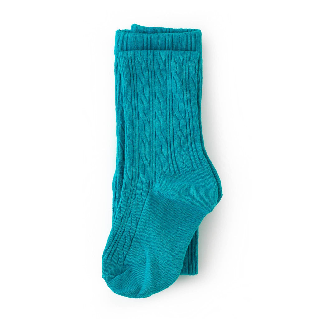 Little Stocking Co. Peacock Cable Knit Tights