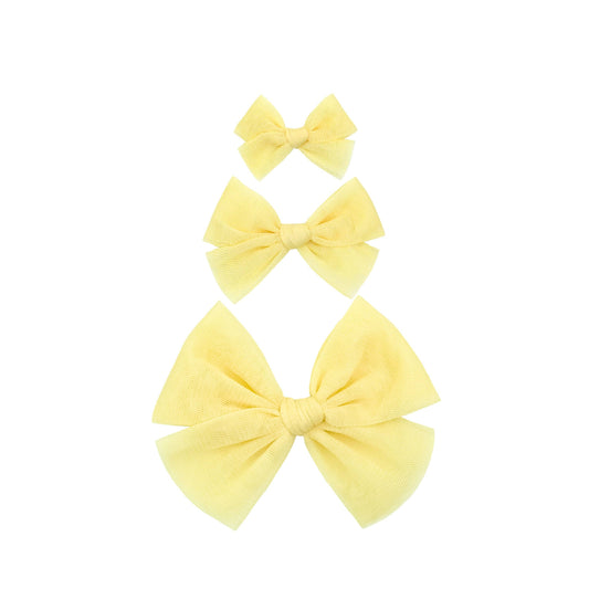 Lemon Bow Clip: Large / Alligator Clip