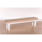 Macy Mae Dollhouse Designs - Dollhouse Classic Bench Seat | Natural Wood & White