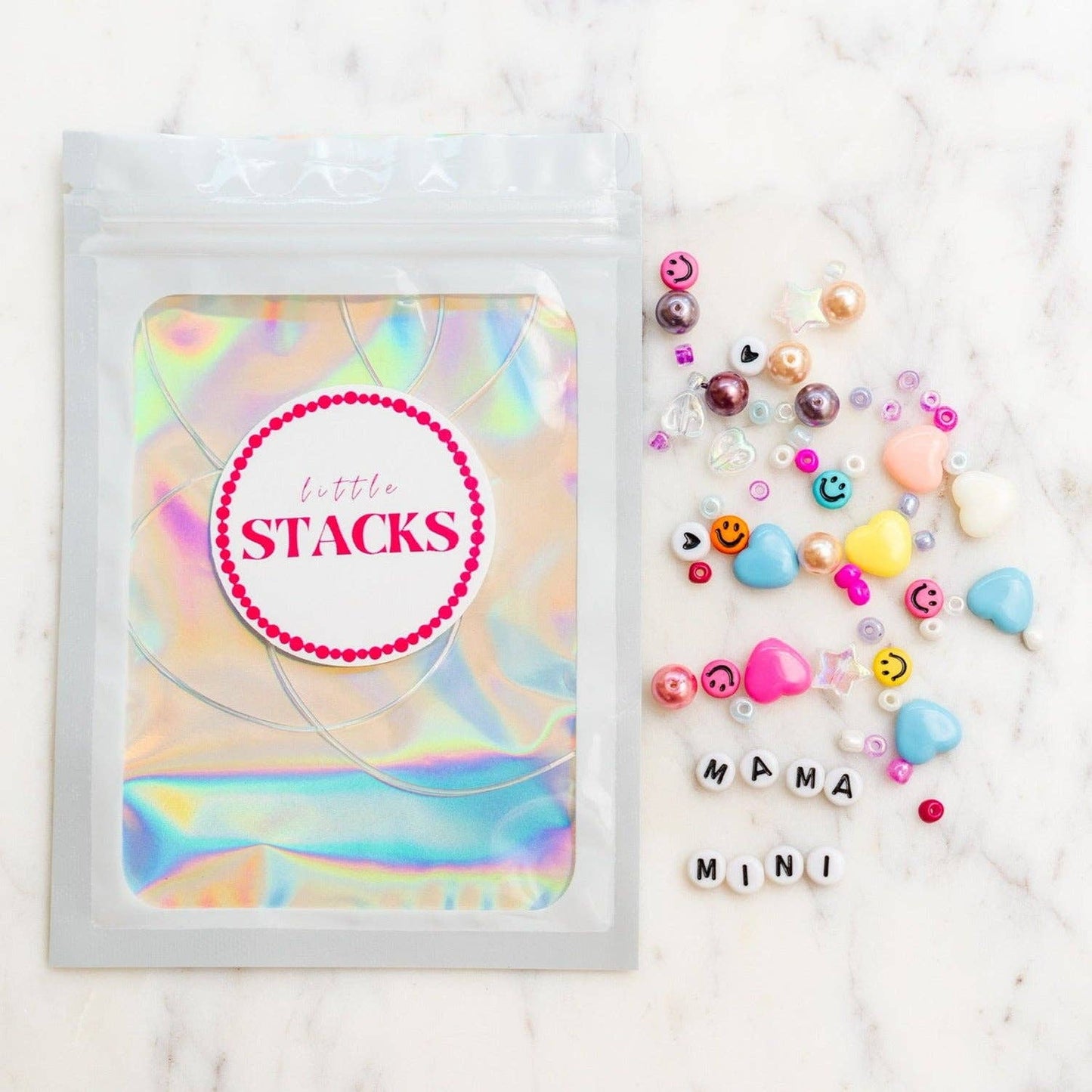 Little Stacks - Mama and Mini Stack Hot Pink Letters