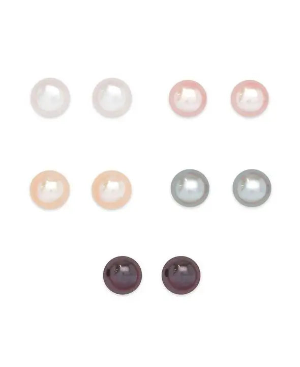 Lily Nily- Freshwater Pearls Assorted 5 Pair Stud Set